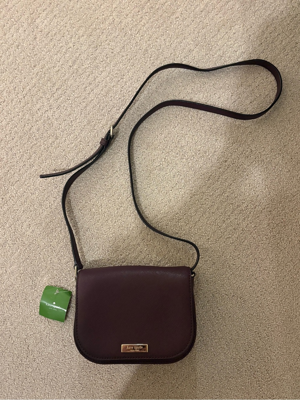 Kate Spade Laurel Way Carsen Crossbody Mahogany Burgundy WKRU4031 NWT